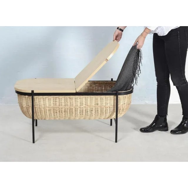 Not Yet Made - Made To Order Willow Bench by OK Design For Sale - Image 5 of 6