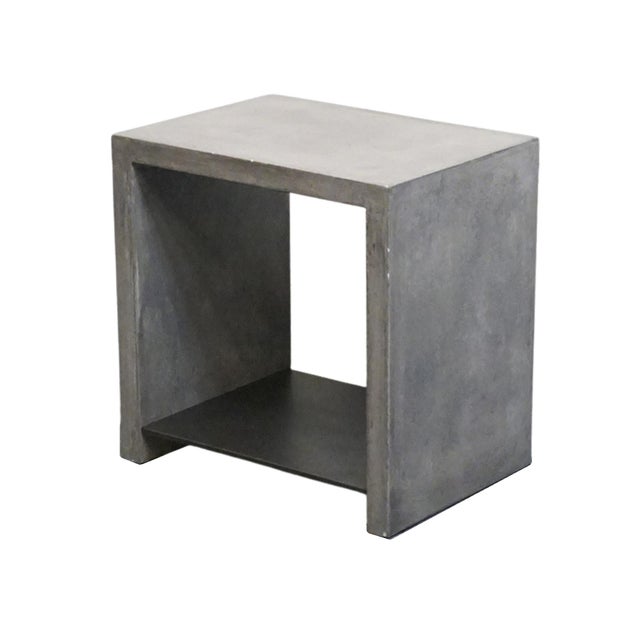 Contemporary Four Hands Furniture Hugo Contemporary Industrial 22" Concrete Accent End Table For Sale - Image 3 of 10