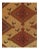 Striking geometric patterning displayed in perfect symmetry graces this antique Persian rug. Rust borders, embellished...