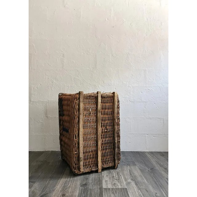 Brown Braided Coffee Table from Rattan, 1930s For Sale - Image 8 of 11