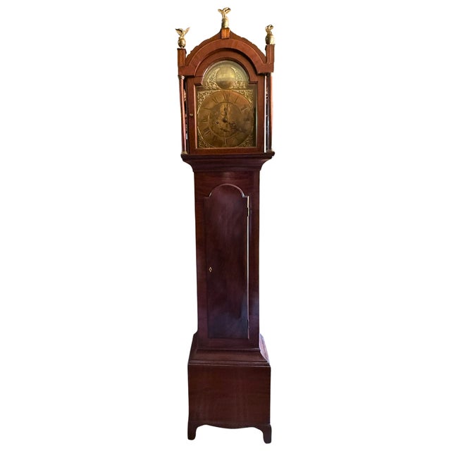 Traditional Rare Antique Mahogany Grandfather Clock**Crafted 230+ Years Ago**OBO For Sale - Image 3 of 7