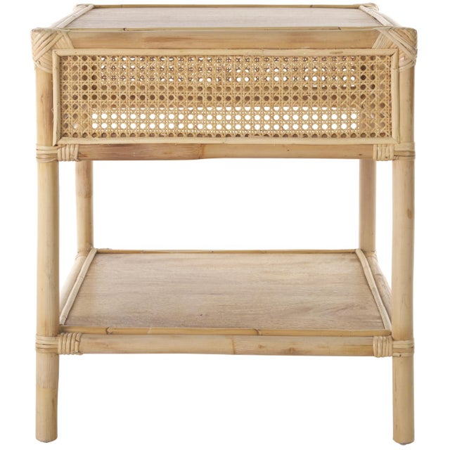 Wood Arvid Square Accent Table in Natural For Sale - Image 7 of 7