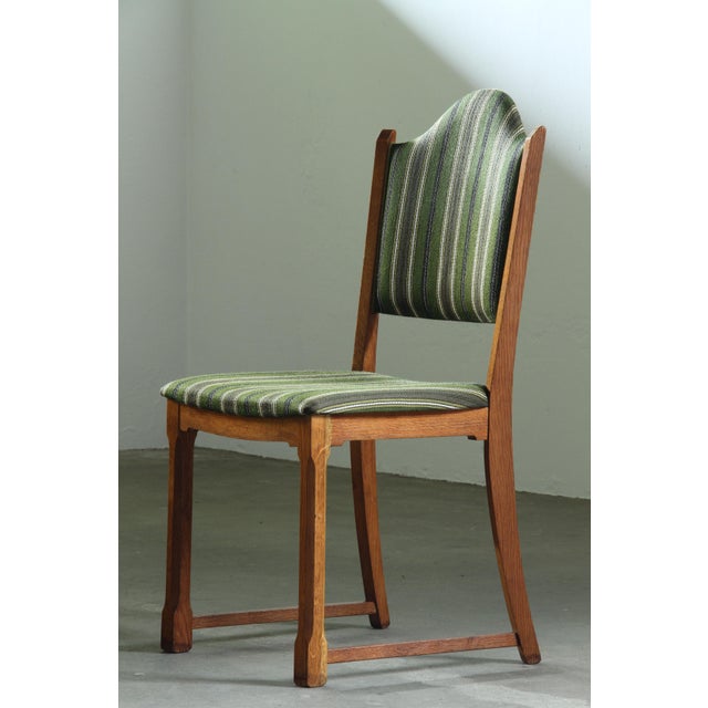 Vintage Baroque Slim Oak Dining Chairs with Upholstered Backs, 1960s, Set of 4 For Sale - Image 15 of 18