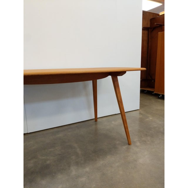 Wood Vintage Ercol Plank Dining Table For Sale - Image 7 of 9