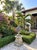 Stone Classical Cast Stone Fruit & Floral Basket Garden Ornament For Sale - Image 7 of 12