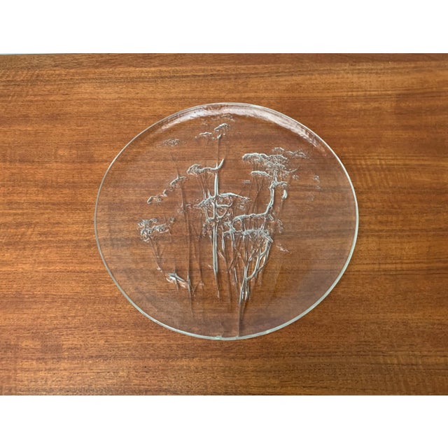 Large Mid-Century Finnish Glass Plate by Kaija Aarikka for Humppila For Sale - Image 9 of 18