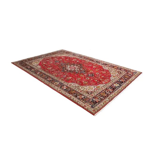 Middle Eastern Hand-Knotted Tabriz Rug For Sale - Image 3 of 11