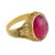 1940s 1940s Retro 9.00 Carat Pink Tourmaline 18k Yellow Gold Ring, Size 8.25 For Sale - Image 5 of 5