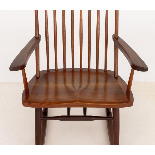 George Nakashima George Nakashima Walnut New Rocking Chair, 1962 For Sale - Image 4 of 11