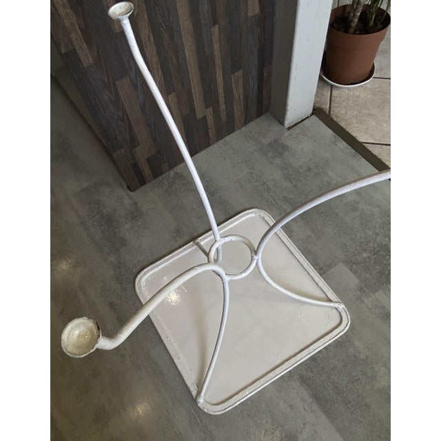Square White Garden Table in Metal, 1950s For Sale - Image 11 of 18