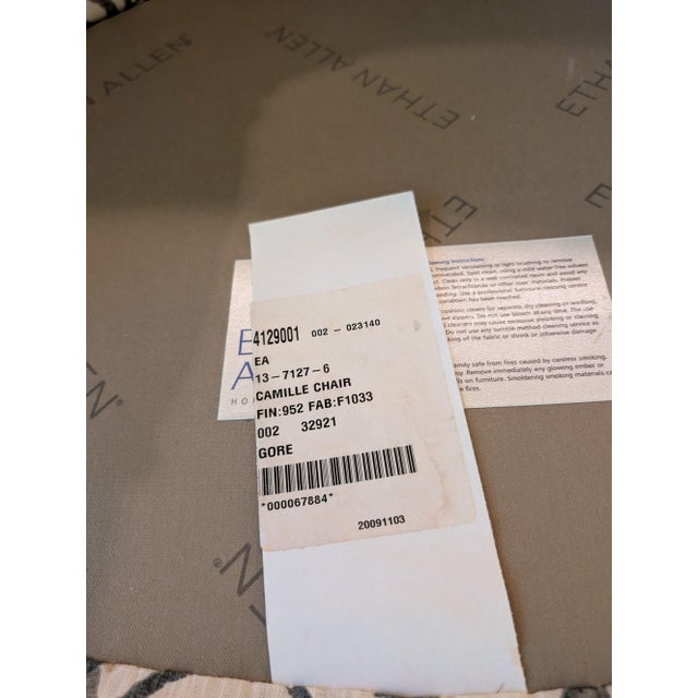 Wood 1990s Ethan Allen "Camille" Chair, 2 Available For Sale - Image 7 of 12