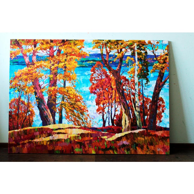 Artist Andrei Sitsko "A Big River" Modern Original Painting For Sale - Image 10 of 14