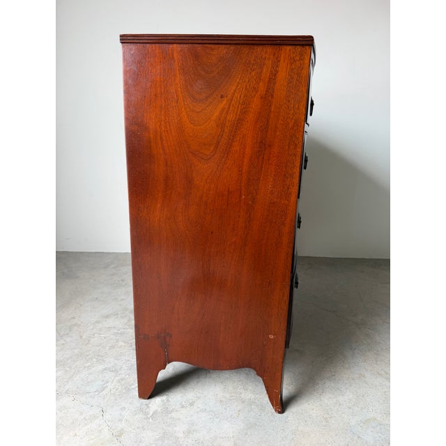 Wood 19th Century English Mahogany Bowfront Chest of Drawers For Sale - Image 7 of 13
