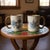 Ceramic Ken Edwards El Palomar Blue Bird Flowers Mexican Tonala Folk Art Coffee Cup Pair For Sale - Image 7 of 7