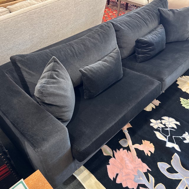 Limn Italia Charcoal Gray Sofa For Sale - Image 10 of 12