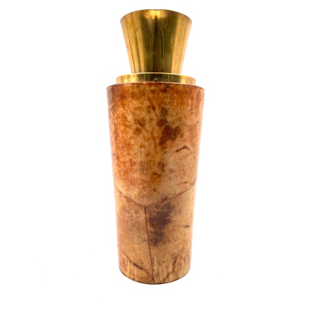 Paper Mid-Century Parchment Barware Thermos, Aldo Tura, Macabo Italy Early 1950s For Sale - Image 7 of 12