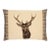 Scottish Stag Beige Tartan Cushion With Tartan Sides With Feather Filler - 45x60cm (18"x24") For Sale