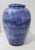 Mid-Century Modern Italian Artisan Mottled Blue Urn For Sale - Image 3 of 10