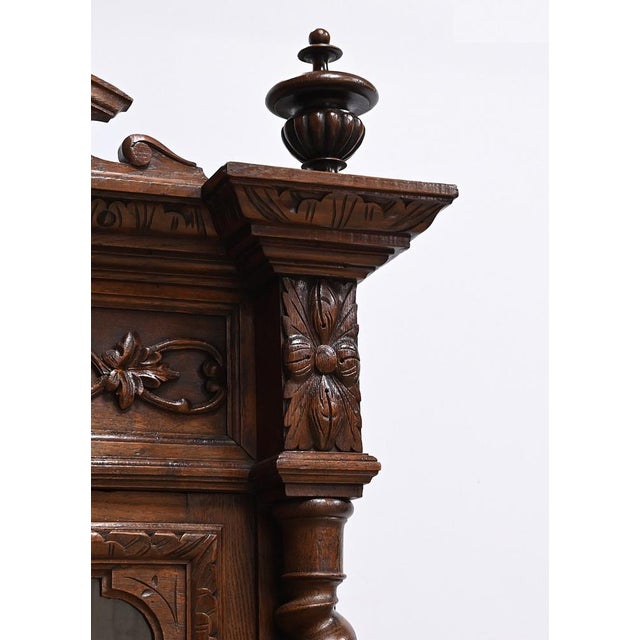 Wood Narrow Cupboard in Oak For Sale - Image 7 of 18