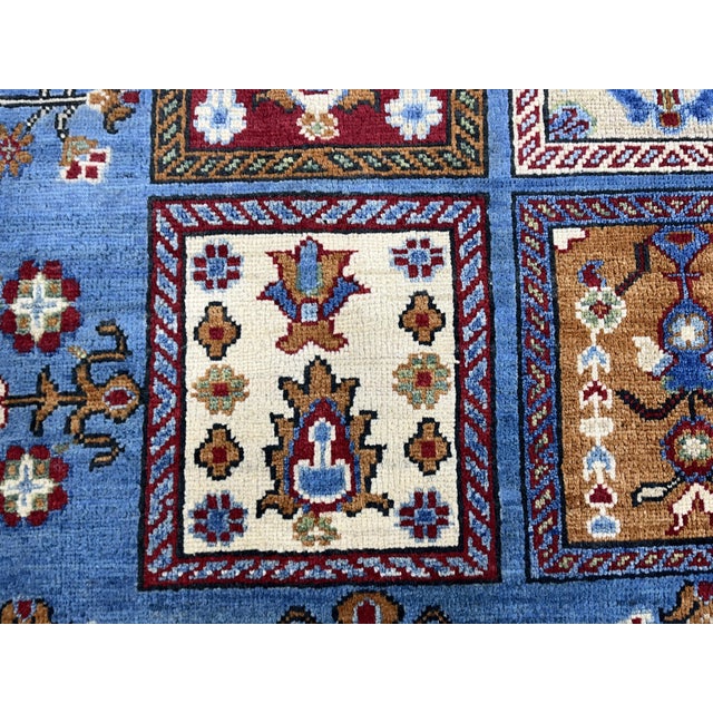 Art Deco Blue Four Seasons Bakhtiari Design Wool Rug, 5' X 6'6" For Sale - Image 3 of 14