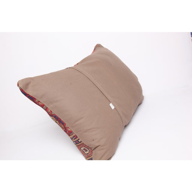 Textile Handwoven Vintage Turkish Sofa Rug Pillow Cover -21'' X 30'' For Sale - Image 7 of 10