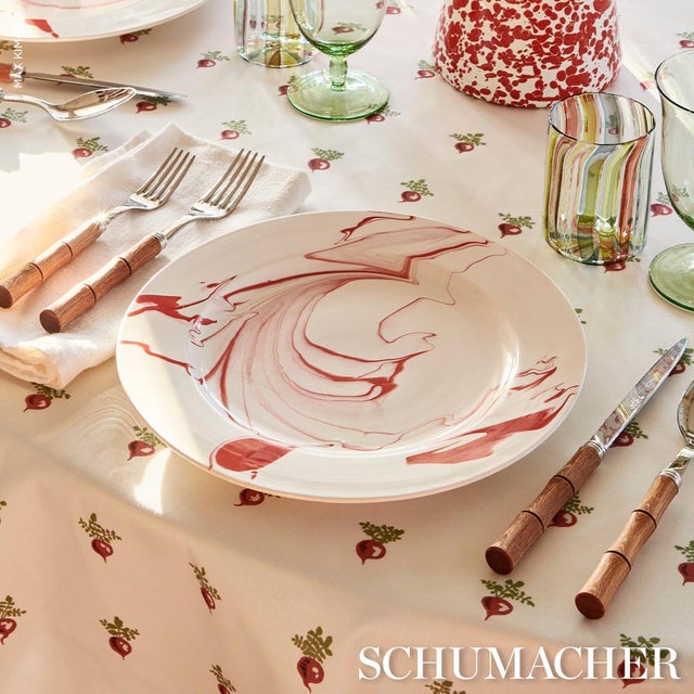 2020s SAMPLE - Schumacher My Little Radish Fabric In Red For Sale - Image 5 of 5