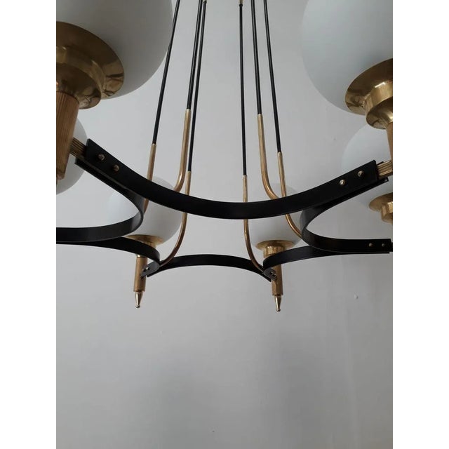 Mid-Century Modern 6-Light Pendant Lamp from Stilnovo For Sale - Image 14 of 16