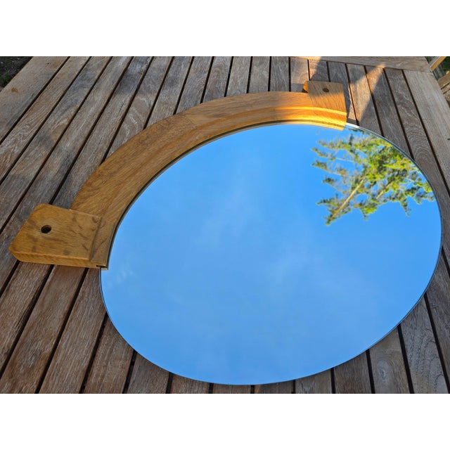 Oval Mirror by Guillerme & Chambron for Votre Maison, 1960 For Sale - Image 6 of 17