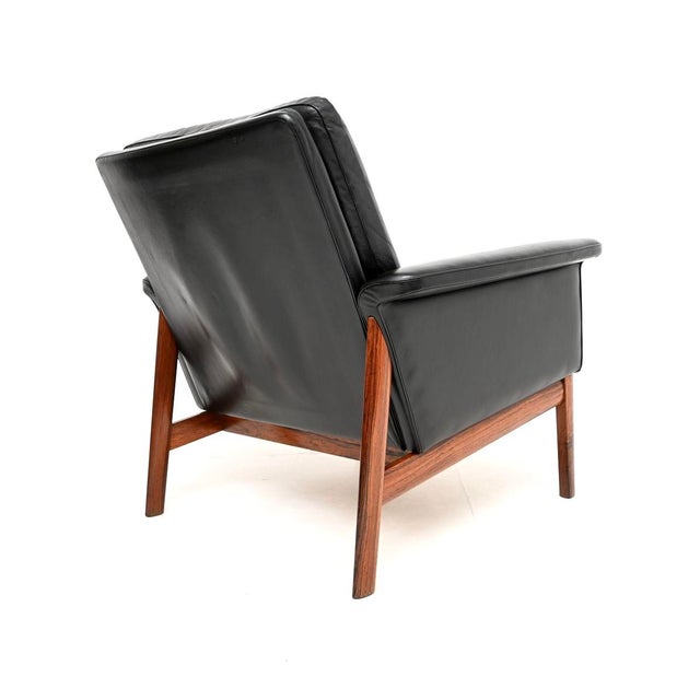 Wood Vintage Danish Leather Armchair by Finn Juhl for France & Søn, 1960s For Sale - Image 7 of 13