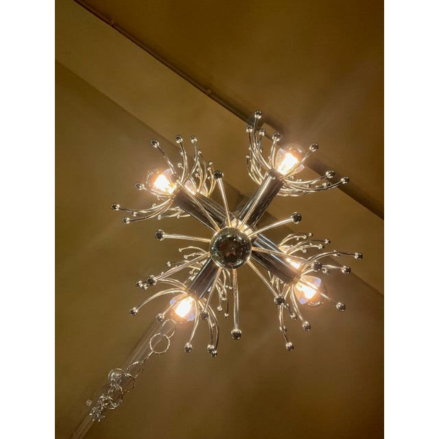 Space Age Chandelier attributed to Gaetano Sciolari for Sciolari, 1970s For Sale - Image 3 of 7