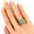 Contemporary Mid 20th Century Kabana Fire Opal Diamond Ring in 14k Yellow Gold Flower Design Size 7.5 For Sale - Image 3 of 7