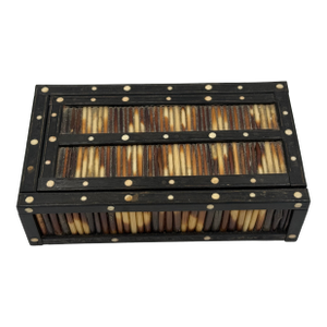 Antique Anglo Indian Box Handcrafted With Porcupine Quills