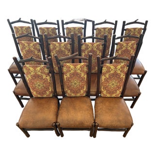 Early 20th Century Set of 12 Attributed to Old Hickory Furniture Co. Chairs For Sale