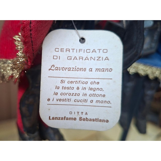 Lanzafame Company, Sicilian Puppet Couple Orlando and Angelica, 1985, Iron and Wood For Sale - Image 9 of 11