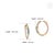 VRJewels 2.39ct Emerald Pink Sapphire & Diamond Snap Back Hoops in 18k Gold- 2 Pieces For Sale - Image 12 of 17