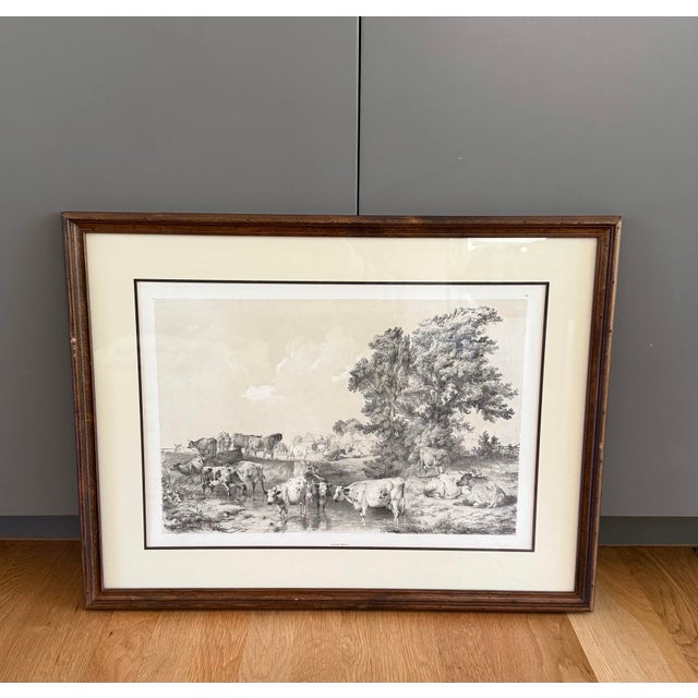 Farmhouse Framed Thomas Sidney Cooper Tinted Lithograph For Sale - Image 3 of 11