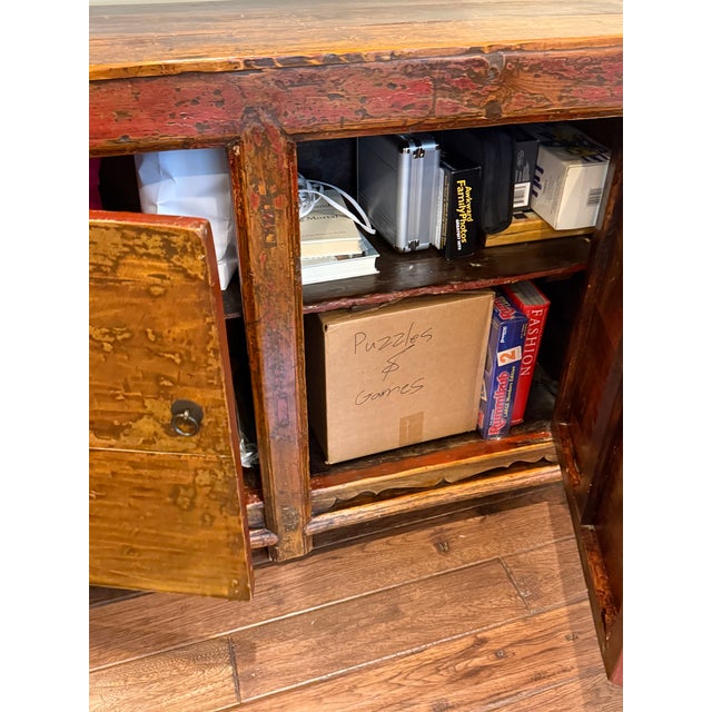 Antique Asian Distressed Console For Sale - Image 4 of 9