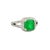Contemporary 1.39 Colombian Emerald Diamond 14k White Gold Double-Halo Ring, Gia Certified, Size 5.75 For Sale - Image 3 of 9