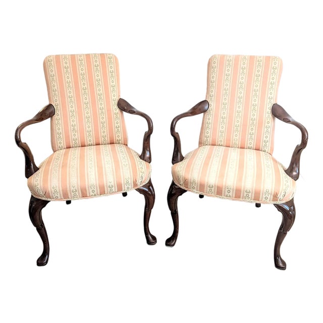 Biggs / Kittinger Side Chairs Queen Anne Style - A Pair For Sale