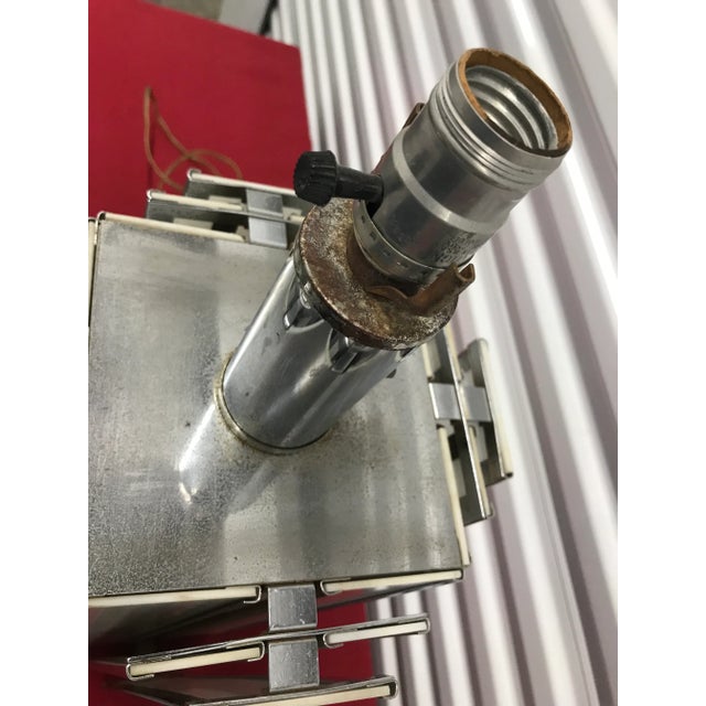 1980s Art-Deco Skyscraper Style Lamp For Sale - Image 10 of 13