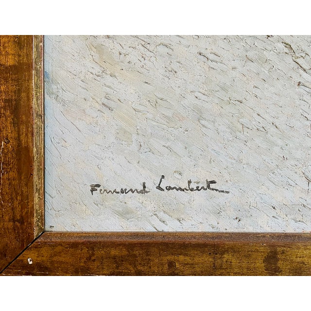 1930s Fernand Alexis Lambert Impressionist FrenchCountry Signed Oil on Canvas Original Frame For Sale - Image 4 of 18