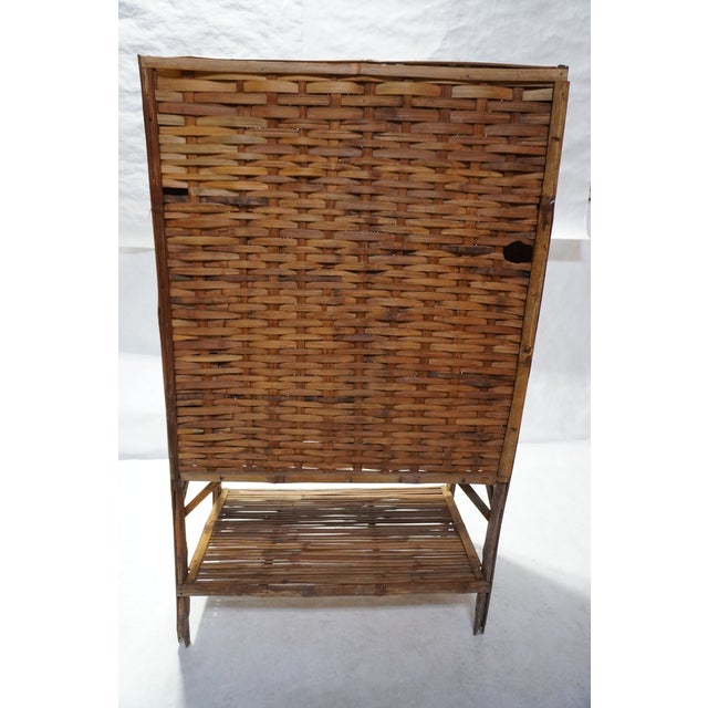 Wood Antique Split Bamboo Cabinet For Sale - Image 7 of 16