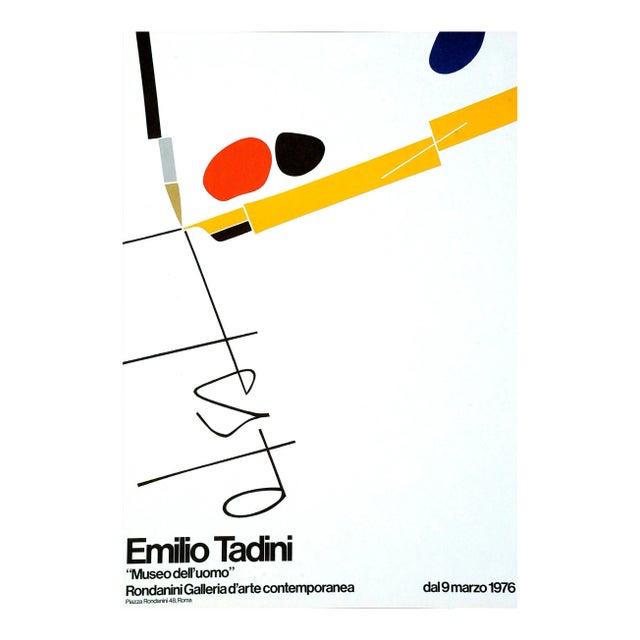 Poster Exhibition Offset Poster by Emilio Tadini, 1976 For Sale
