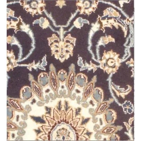 Transitional 1980s Genuine Persian Nain Hand-Knotted Lam's Wool & Silk Rug For Sale - Image 3 of 4