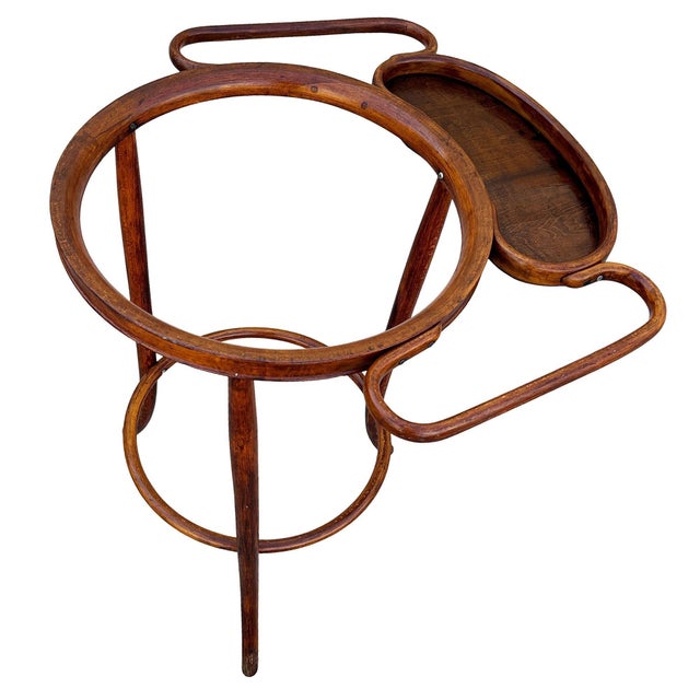 Vienna Secession Bent Oak Wash Shaving Stand by Thonet For Sale - Image 9 of 9