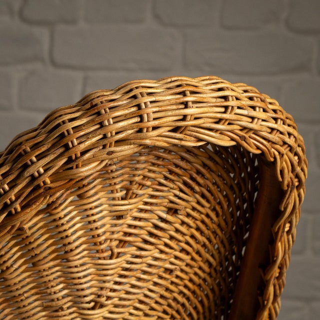 Art Nouveau Rocking Chair in Wicker by Victor Horta, 1905 For Sale - Image 10 of 18