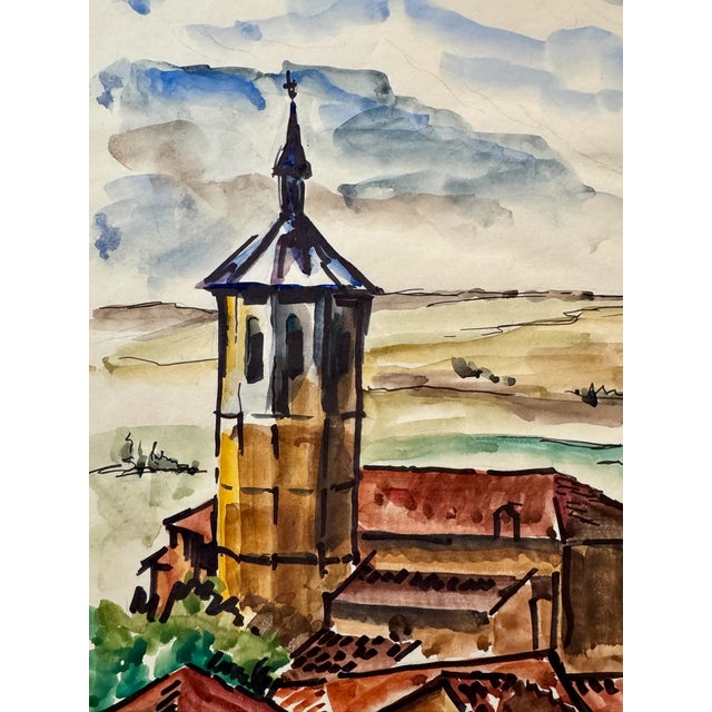 Original watercolor on paper by Henry Emil Salloch, also known as Heinz Emil Salloch, the German-born American artist and...