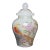 Small Chinese Hand-Painted Peking Glass Jar With Lid - Pheasant & Peony Motif For Sale