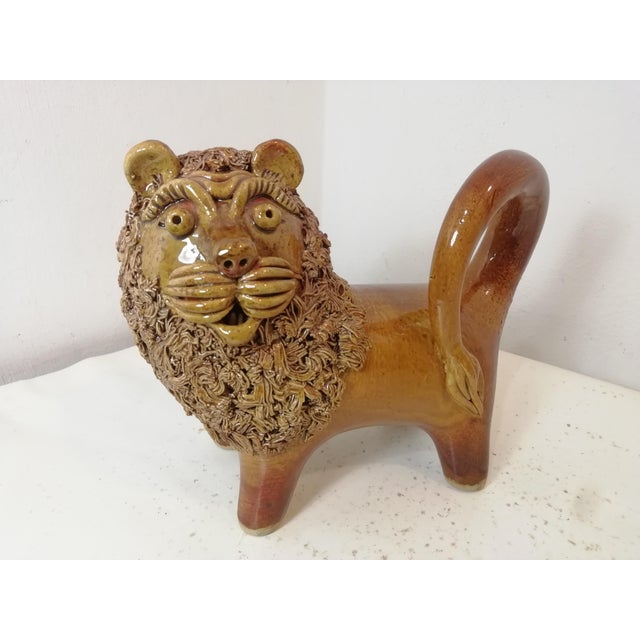 Vintage Ceramic Lion, 1960s-1970s For Sale - Image 9 of 9