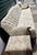 French Provincial Style Tufted Sofa, Chair and Footstool For Sale - Image 4 of 8